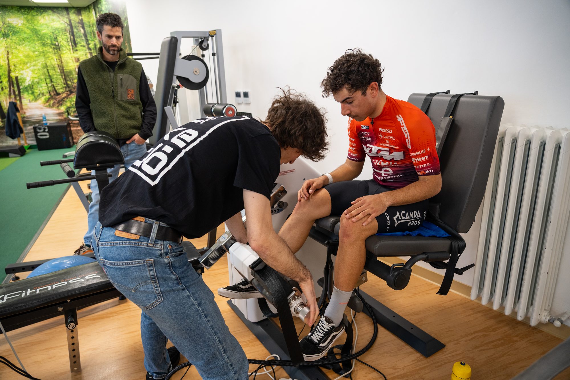 Test VO2max ciclismo maschera respiratoria cicloergometro